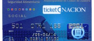 Tarjeta Ticket Nación