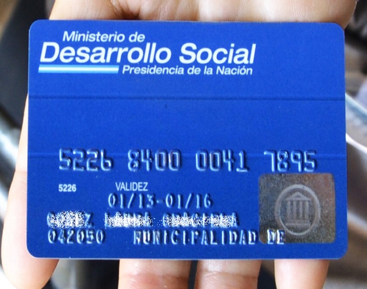 Tarjeta Azul Ticket Nación
